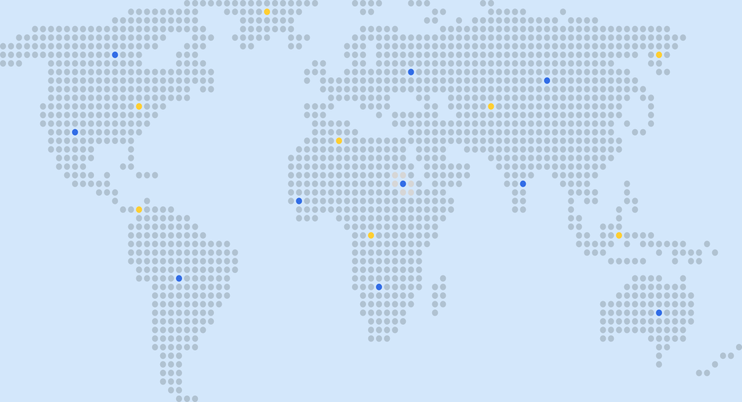 Global impact map showing communities we serve